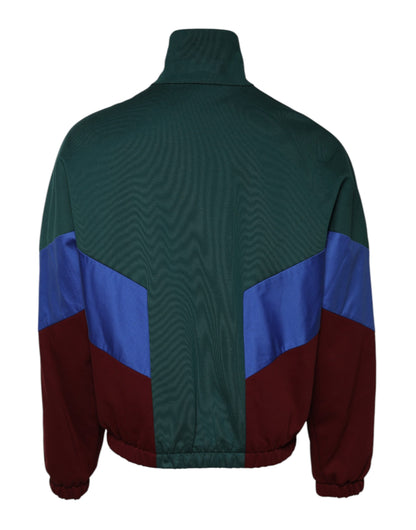 Chaqueta Dolce & Gabbana de algodón multicolor con logo y cremallera completa