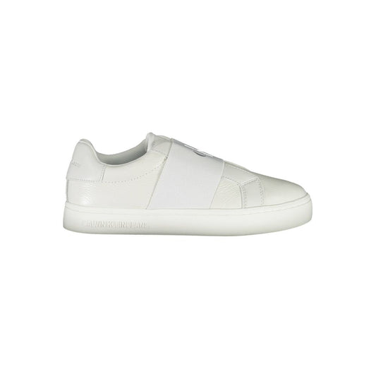 Zapatillas deportivas de cuero blanco Calvin Klein para mujer