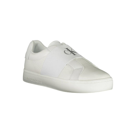 Zapatillas deportivas de cuero blanco Calvin Klein para mujer