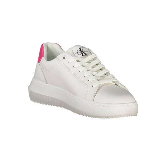 Zapatillas Calvin Klein de cuero blanco para mujer