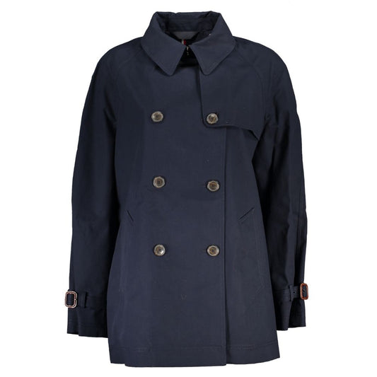 Abrigo de mujer de algodón azul Tommy Hilfiger
