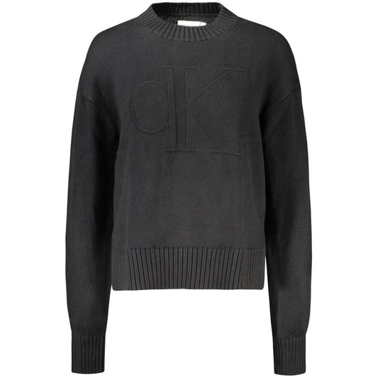 Suéter de algodón negro para mujer Calvin Klein
