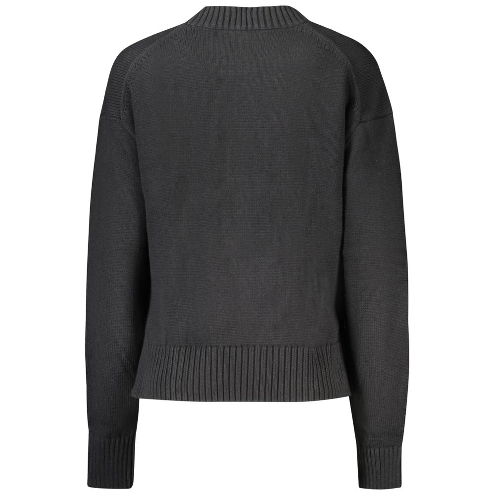 Suéter de algodón negro para mujer Calvin Klein
