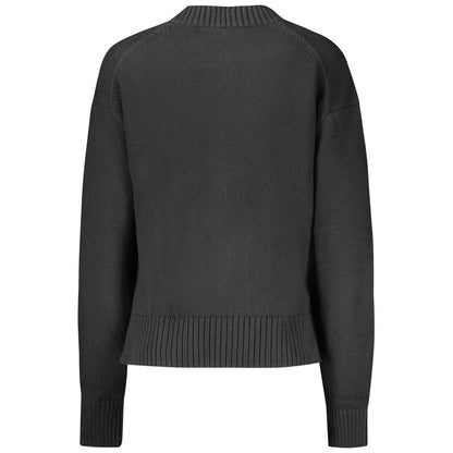 Suéter de algodón negro para mujer Calvin Klein