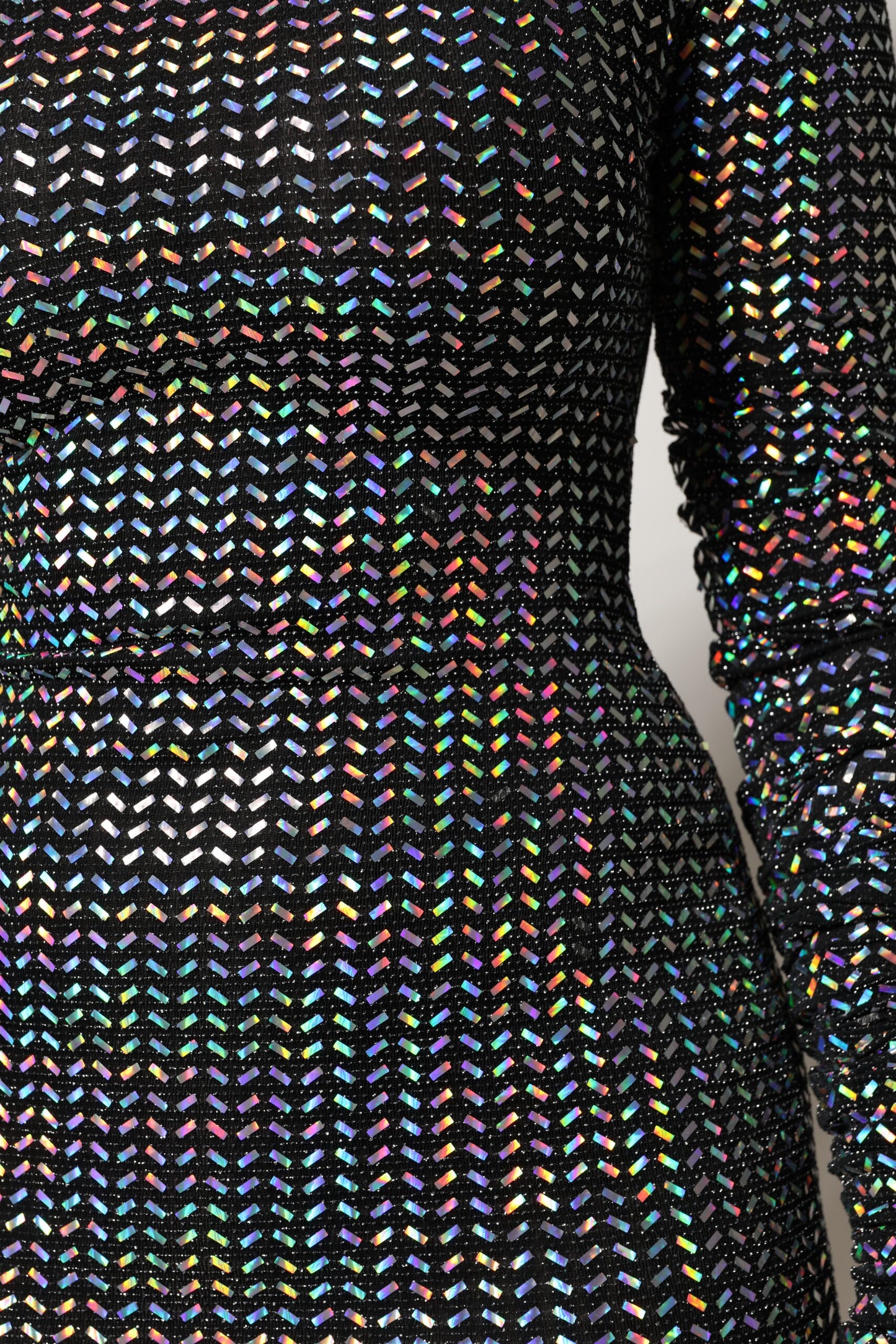 Minivestido ceñido embellecido de nailon negro de Dolce & Gabbana