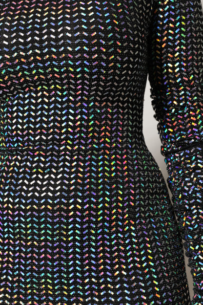 Minivestido ceñido embellecido de nailon negro de Dolce & Gabbana