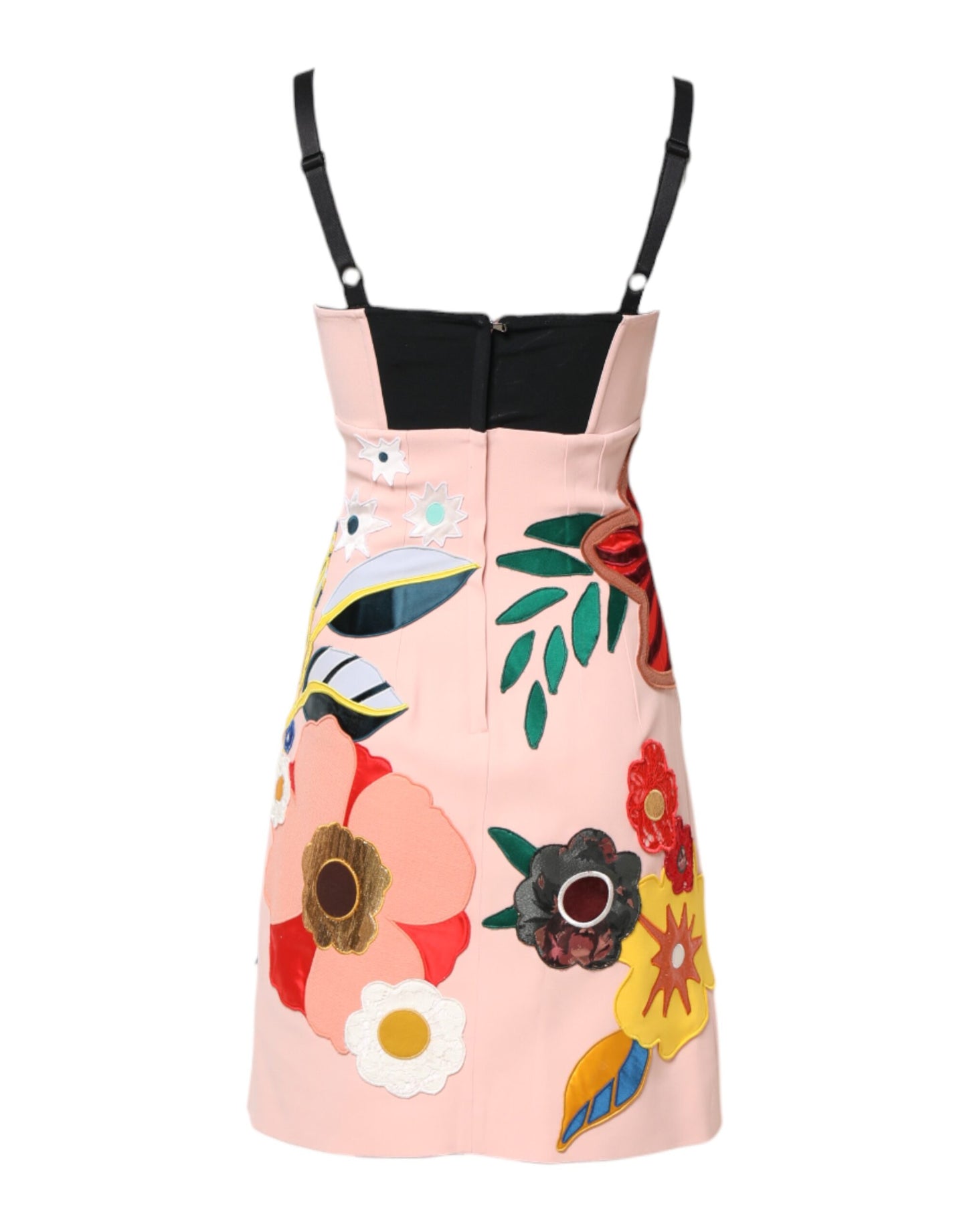 Minivestido con tirantes finos y estampado floral rosa de Dolce & Gabbana