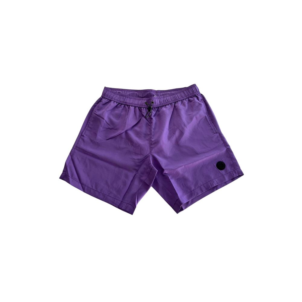 Bañador Corto de Hombre de Poliéster Morado Trussardi Beachwear