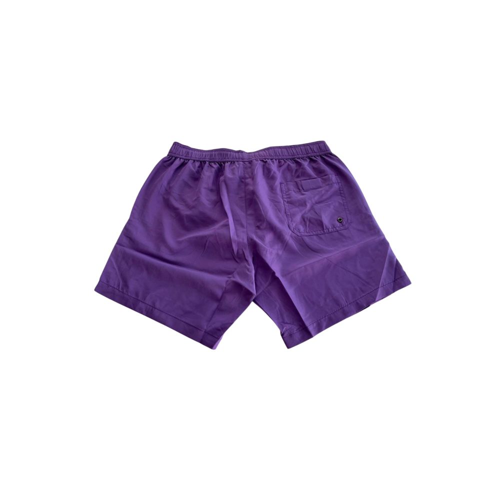 Bañador Corto de Hombre de Poliéster Morado Trussardi Beachwear