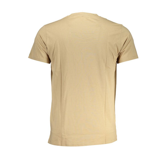 Camiseta de algodón beige para hombre Cavalli Class