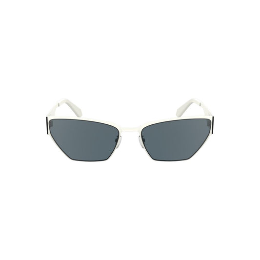 Gafas de sol Calvin Klein de metal blanco para mujer