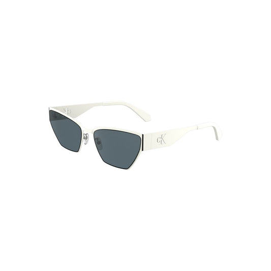 Gafas de sol Calvin Klein de metal blanco para mujer