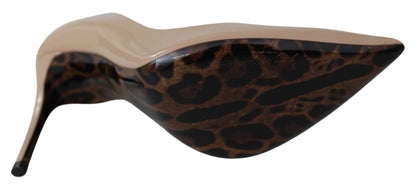 Zapatos de tacón de aguja Dolce & Gabbana de charol beige