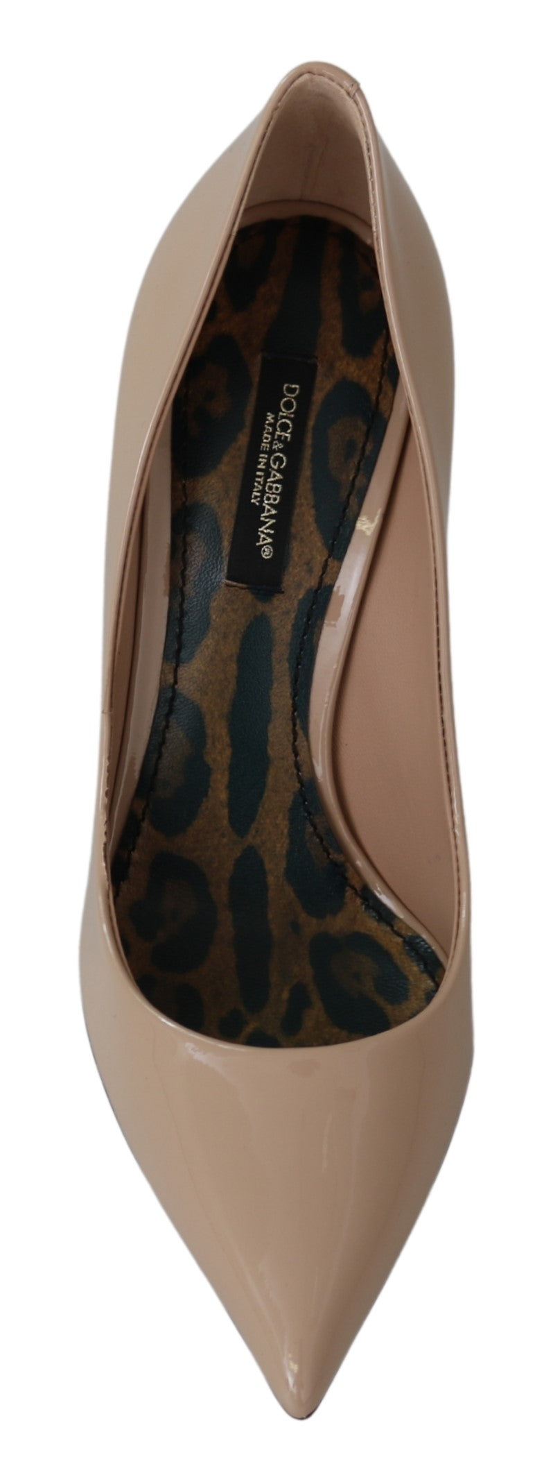 Zapatos de tacón de aguja Dolce & Gabbana de charol beige