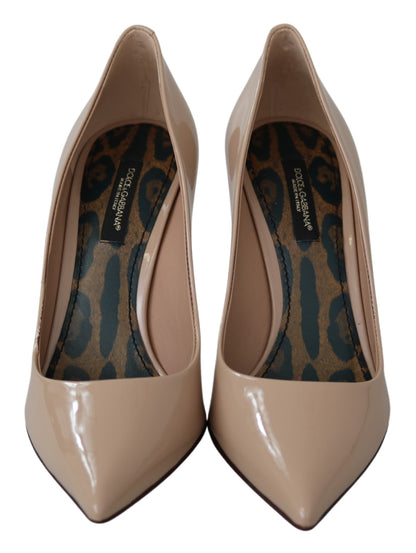 Zapatos de tacón de aguja Dolce & Gabbana de charol beige