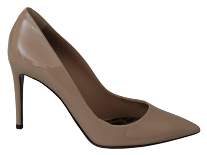 Zapatos de tacón de aguja Dolce & Gabbana de charol beige