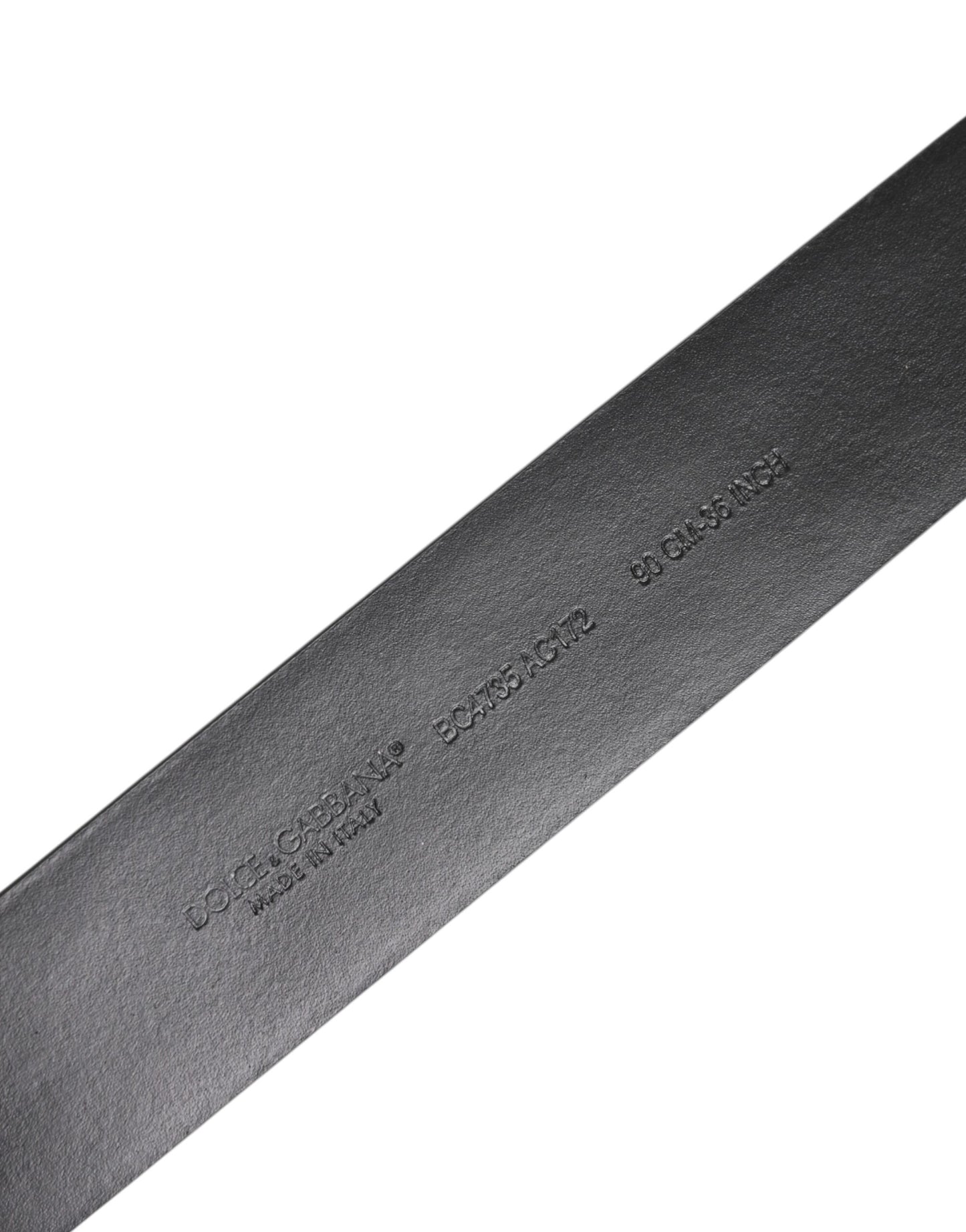 Cinturón Dolce & Gabbana de piel de becerro negra con hebilla plateada con tachuelas