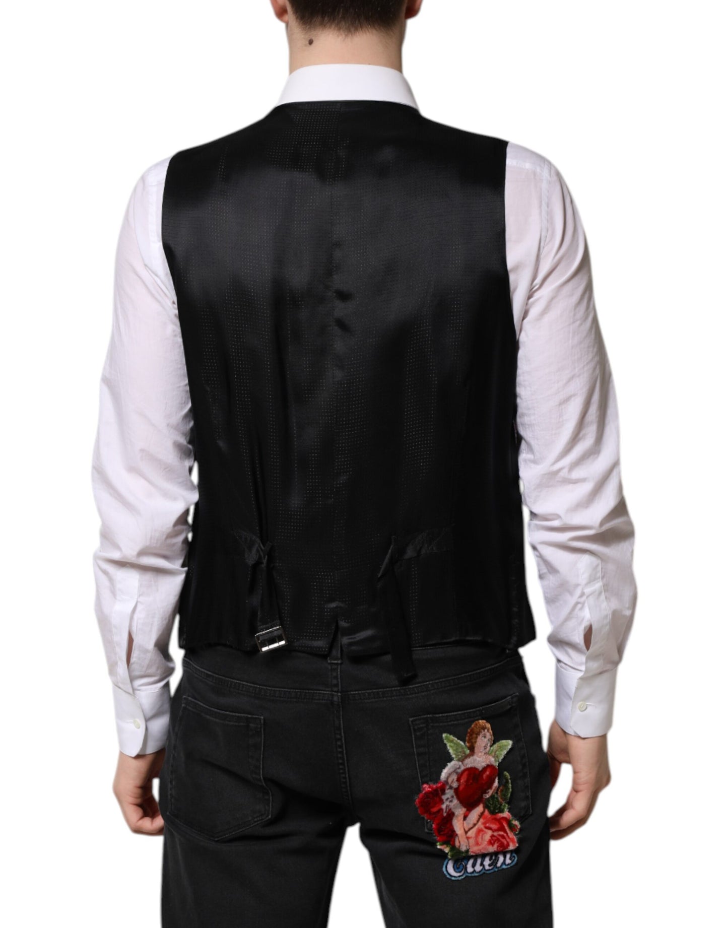 Chaleco formal Dolce & Gabbana morado de lentejuelas