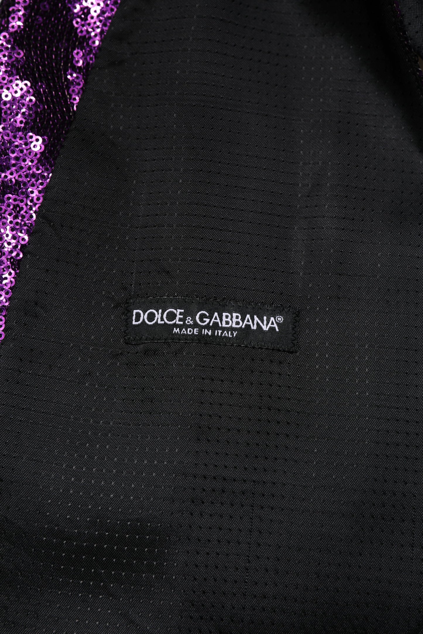 Chaleco formal Dolce & Gabbana morado de lentejuelas
