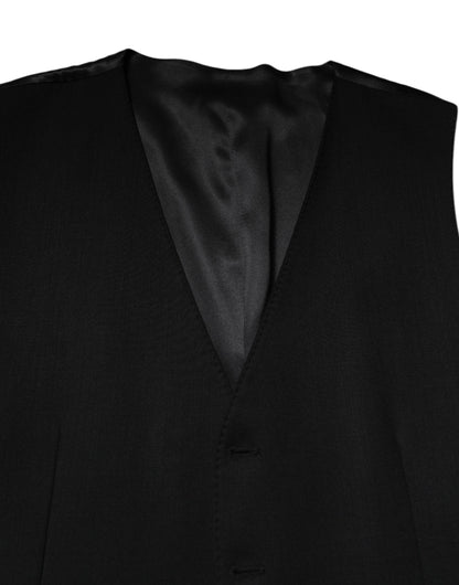 Chaleco de lana negro formal para hombre Dolce & Gabbana