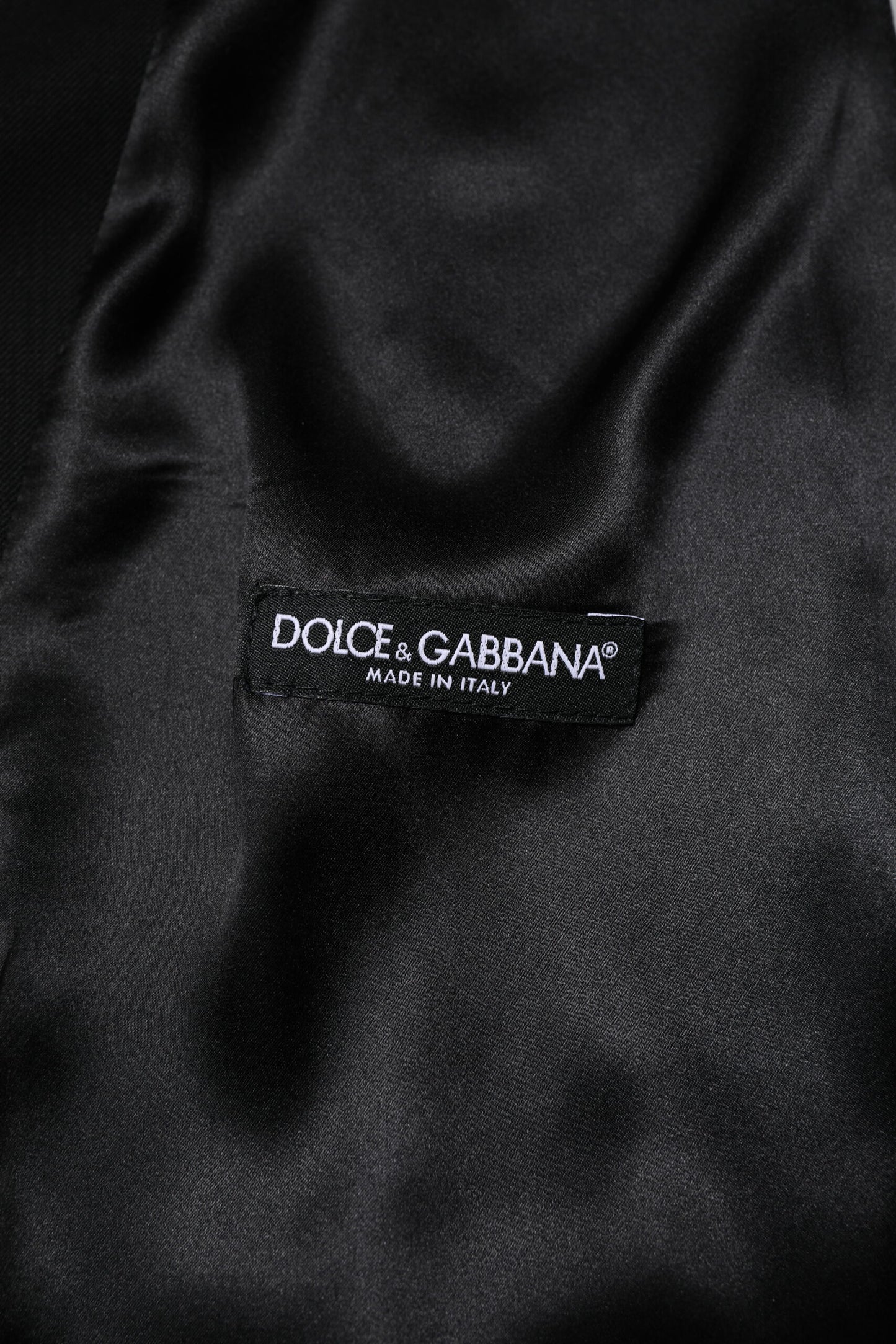 Chaleco de lana negro formal para hombre Dolce & Gabbana