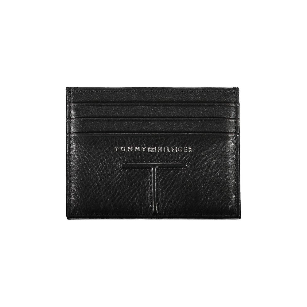 Portefeuille Tommy Hilfiger en cuir noir pour homme