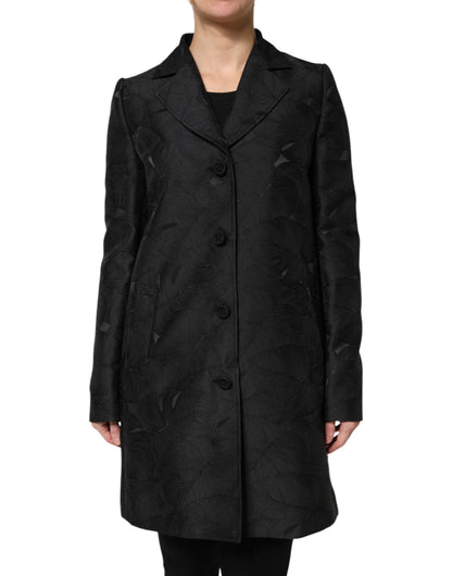 Gabardina Dolce & Gabbana negra de una hilera de botones