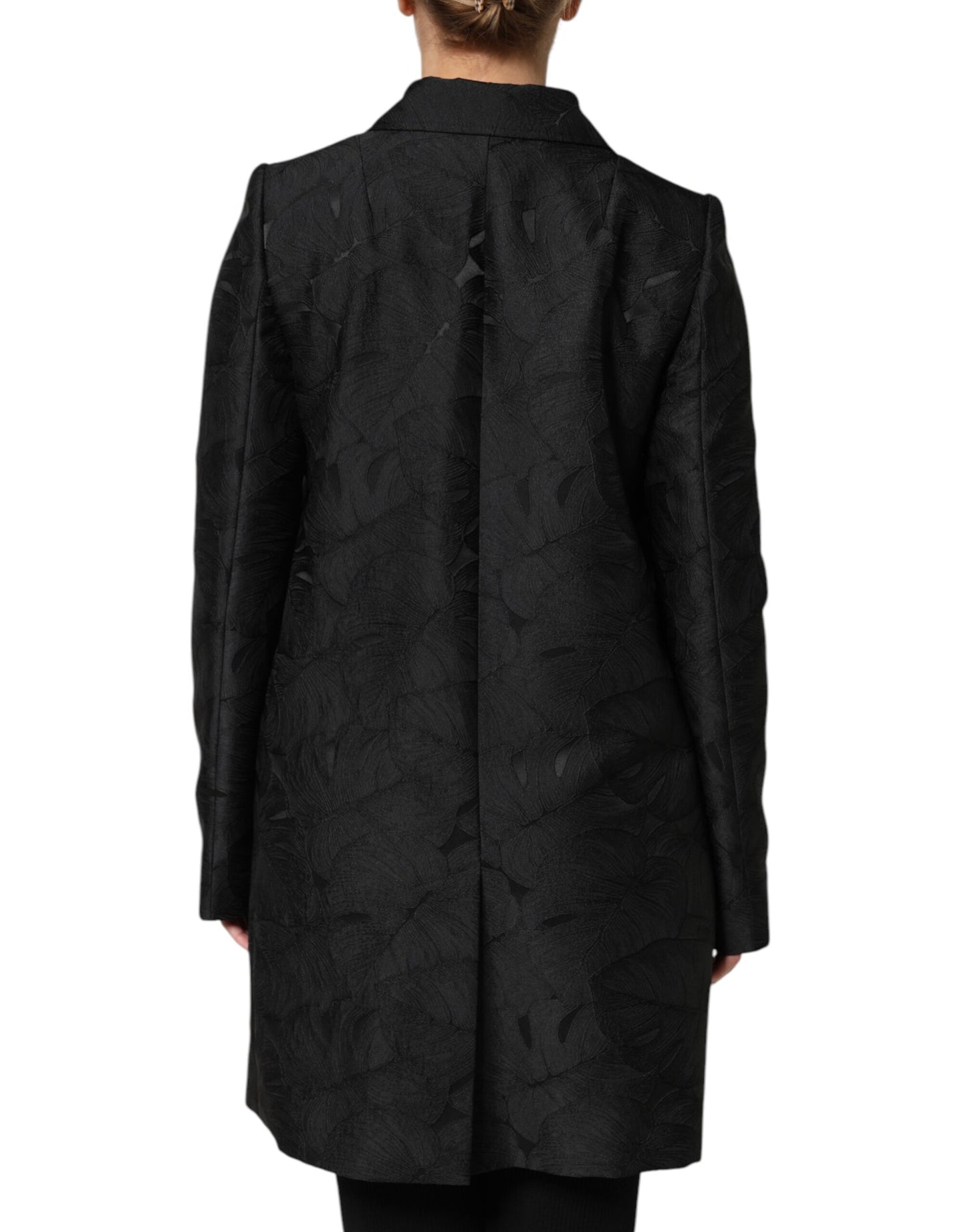 Gabardina Dolce & Gabbana negra de una hilera de botones