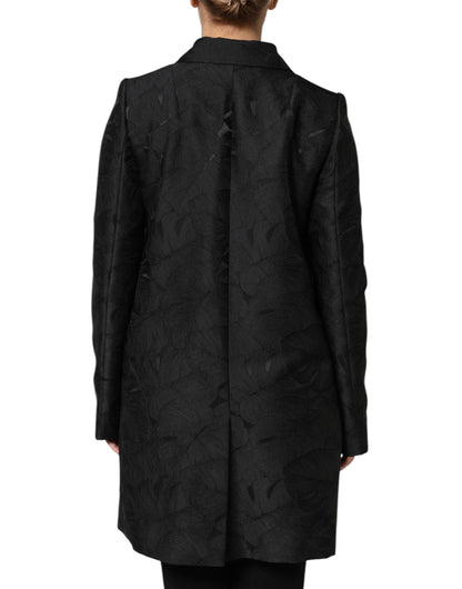 Gabardina Dolce & Gabbana negra de una hilera de botones