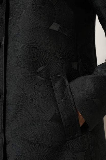 Gabardina Dolce & Gabbana negra de una hilera de botones