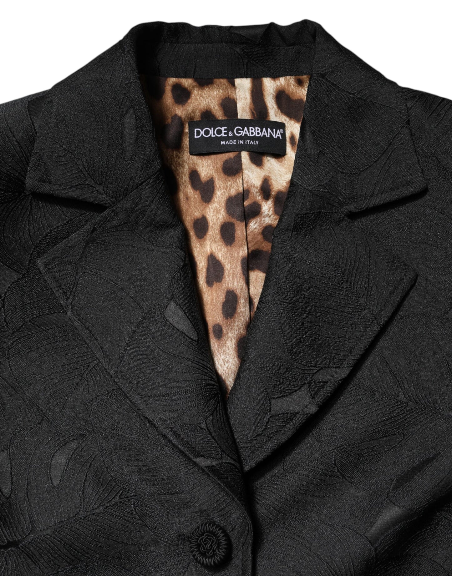 Gabardina Dolce & Gabbana negra de una hilera de botones