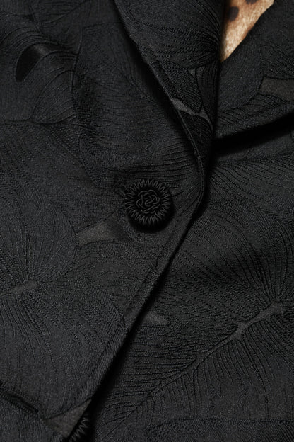 Gabardina Dolce & Gabbana negra de una hilera de botones