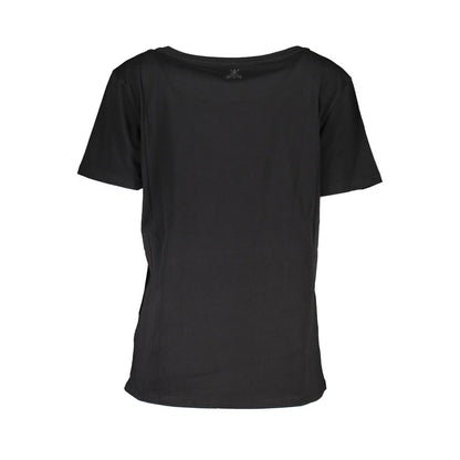 Camiseta negra de algodón Patrizia Pepe para mujer