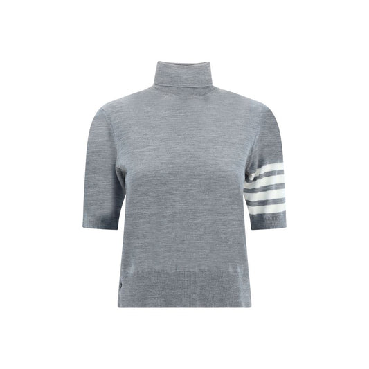 Thom Browne Suéter de cuello alto de poliamida gris