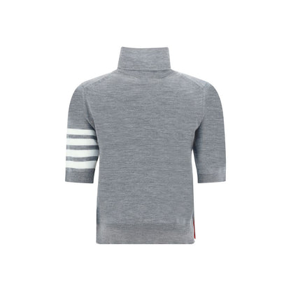 Thom Browne Suéter de cuello alto de poliamida gris