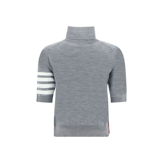 Thom Browne Suéter de cuello alto de poliamida gris
