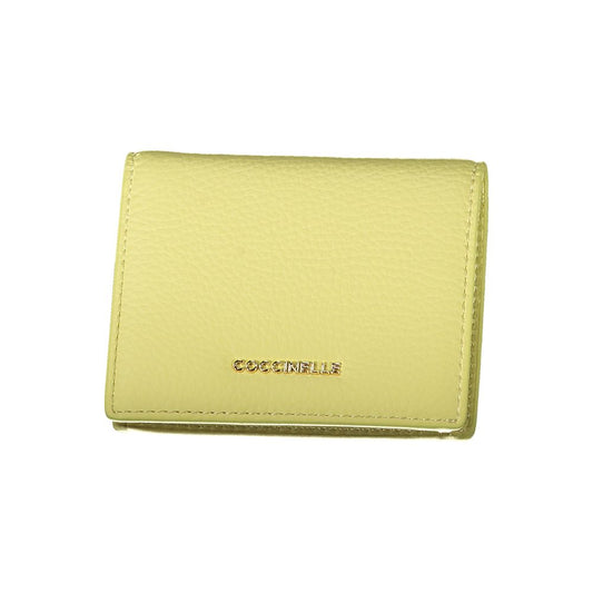 Monedero de mujer de cuero Coccinelle Giallo