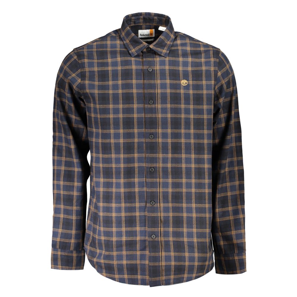 Camisa de algodón azul para hombre Timberland