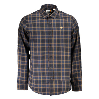 Camisa de algodón azul para hombre Timberland