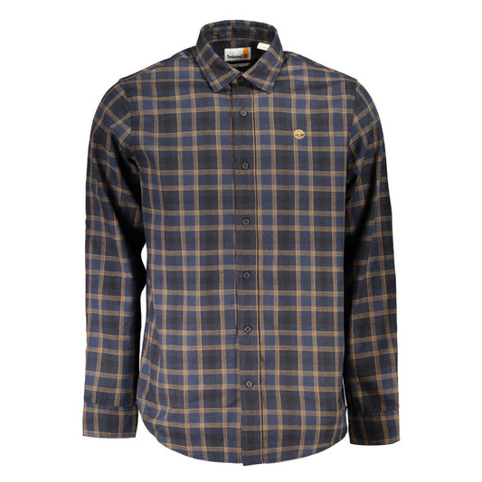Camisa de algodón azul para hombre Timberland