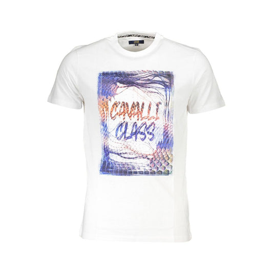Camiseta de Algodón Blanca para Hombre Cavalli Class