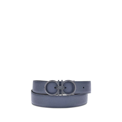 Ferragamo Cinturón Regular De Cuero De Becerro Azul Bos Taurus
