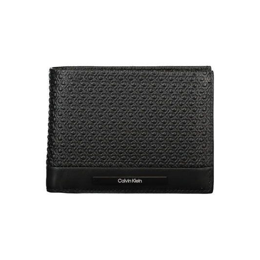 Cartera de cuero negro para hombre Calvin Klein