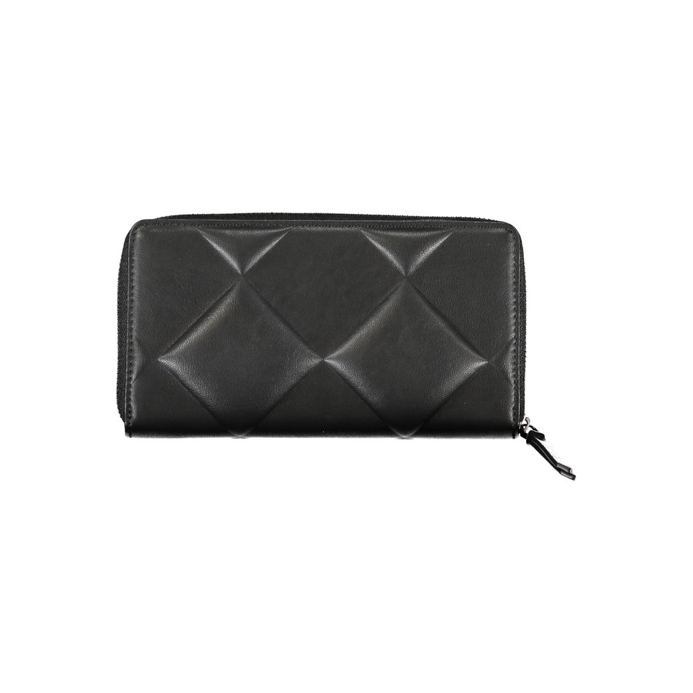 Billetera Calvin Klein negra de poliéster para mujer