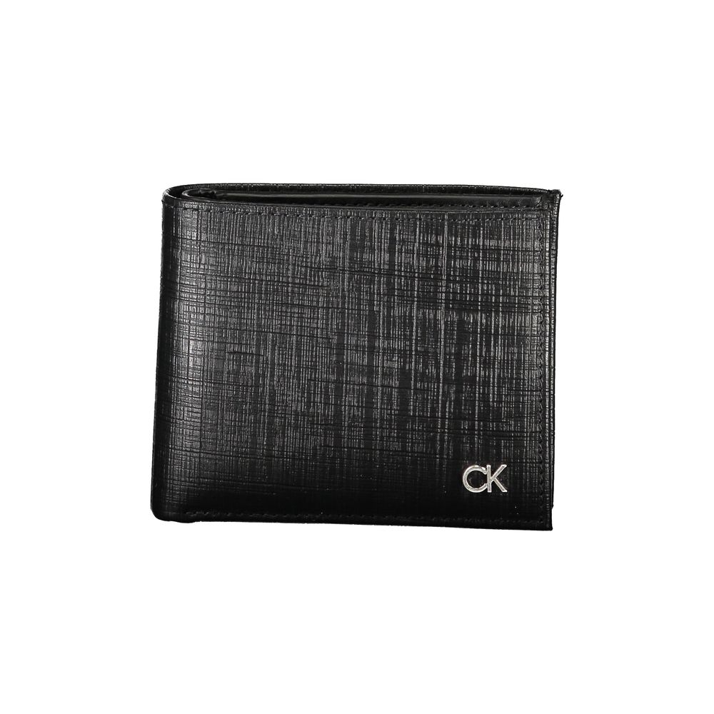 Cartera de cuero negro para hombre Calvin Klein