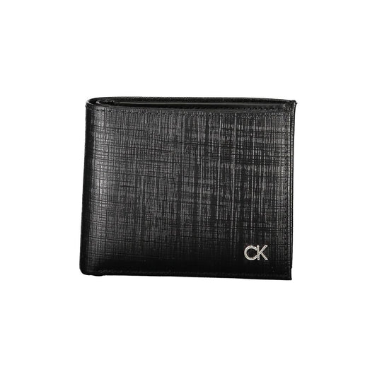 Cartera de cuero negro para hombre Calvin Klein