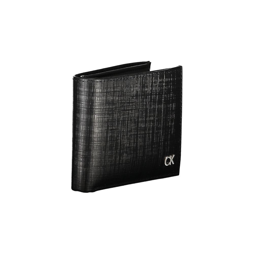Cartera de cuero negro para hombre Calvin Klein
