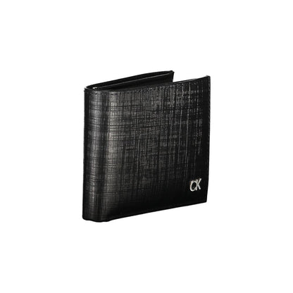 Cartera de cuero negro para hombre Calvin Klein