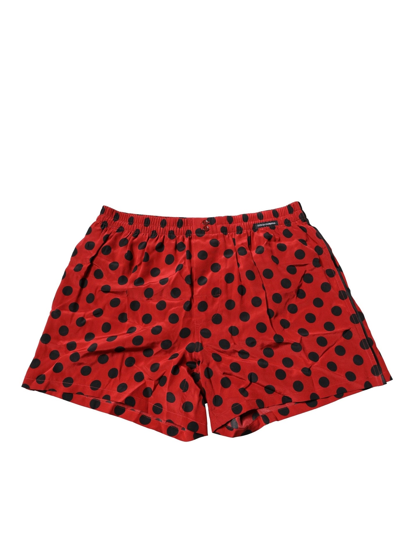 Bóxers de seda roja con lunares Dolce & Gabbana Ropa interior