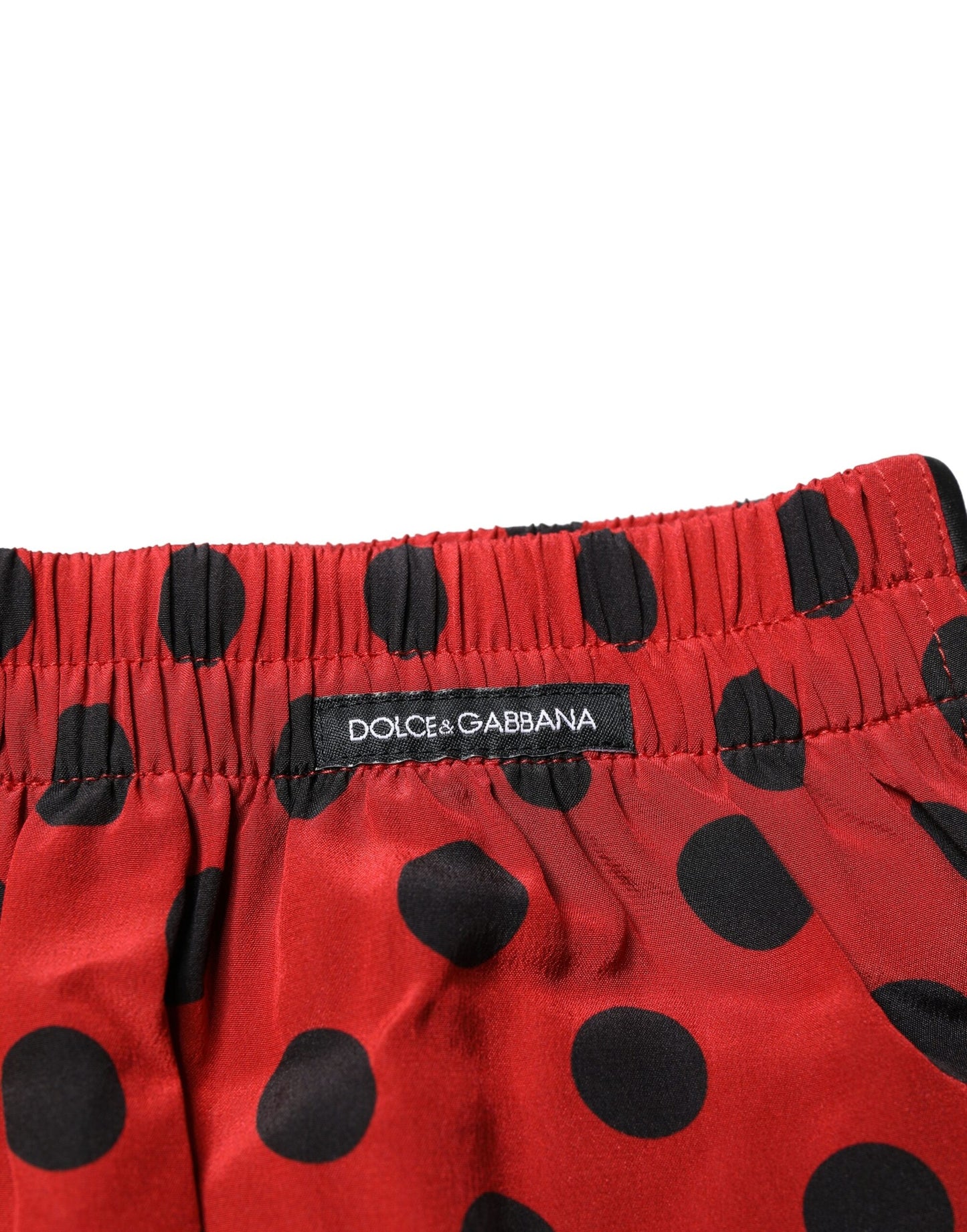 Bóxers de seda roja con lunares Dolce & Gabbana Ropa interior